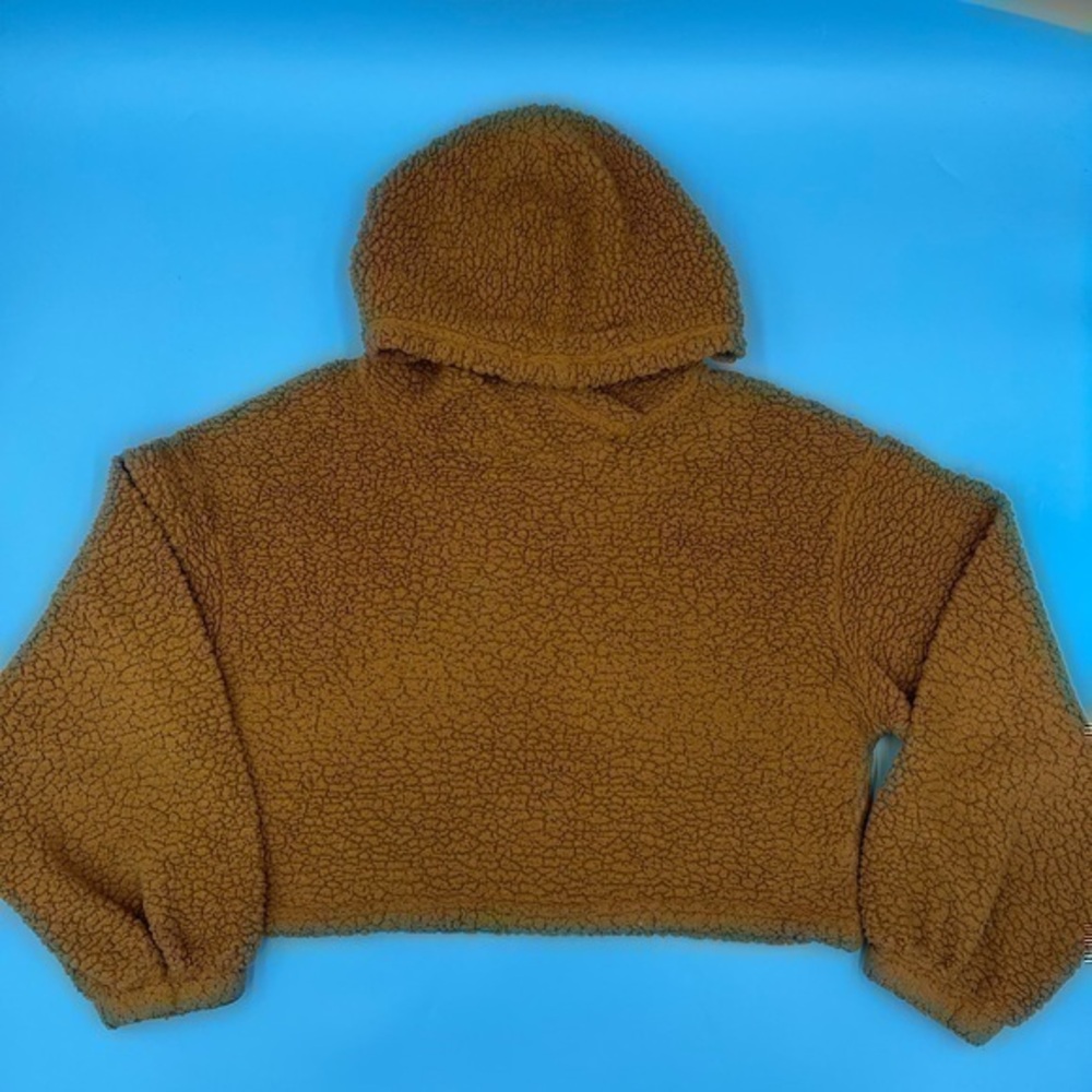 ROMWE Crop Fleece Hoodie